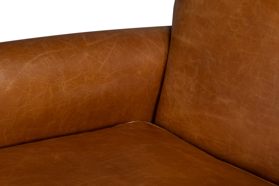 Elite French Club Swivel Chaircuba Brn