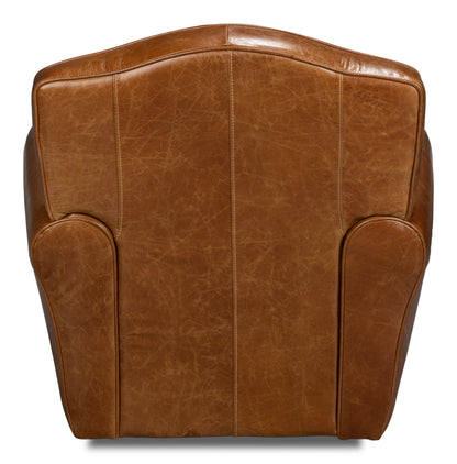 Elite French Club Swivel Chaircuba Brn