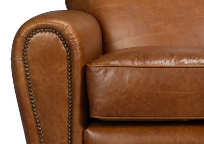 Elite French Club Swivel Chaircuba Brn