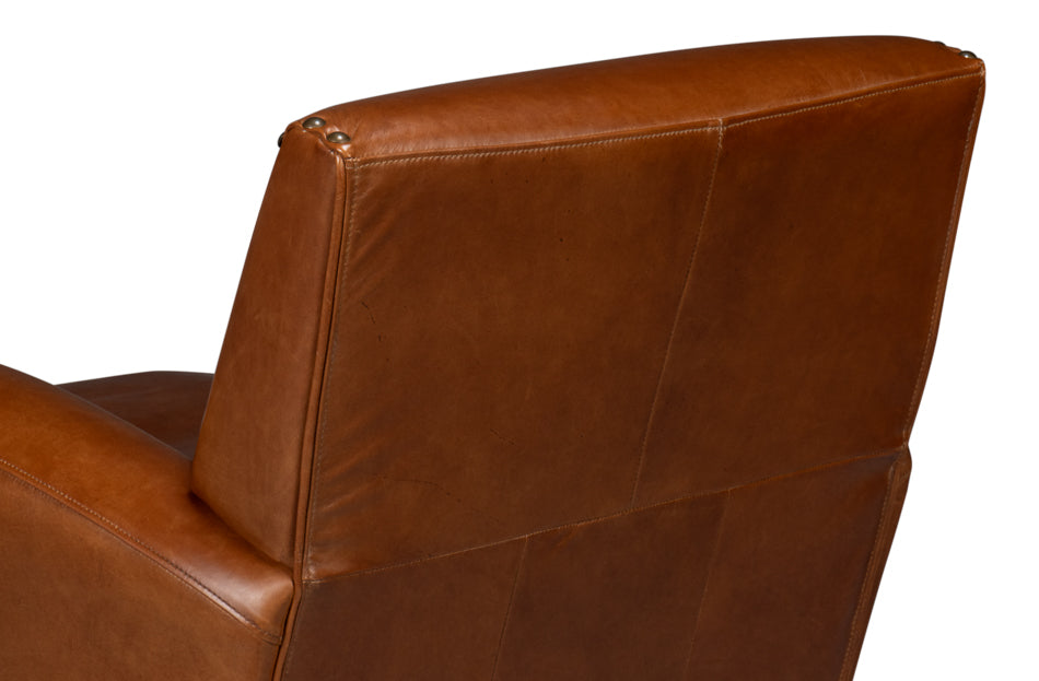 Taft Leather Swivel Chair Havana Brown