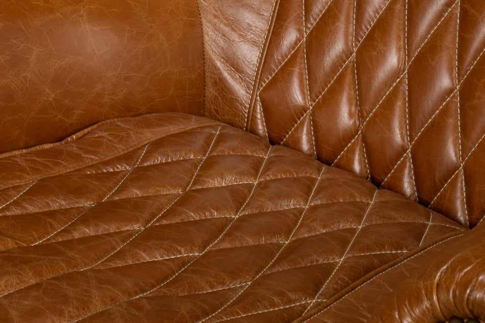Bugatti Leather Swivel Chair Cuba Brown