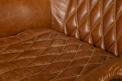 Bugatti Leather Swivel Chair Cuba Brown