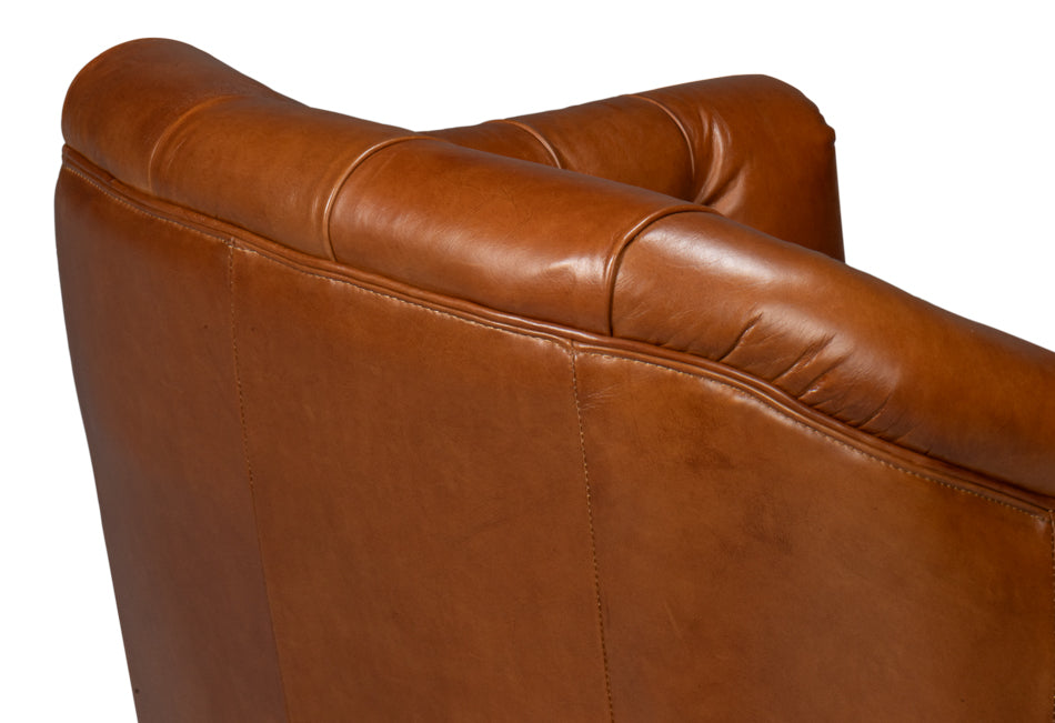 Coolidge Leather Swivel Chairhavana Brn