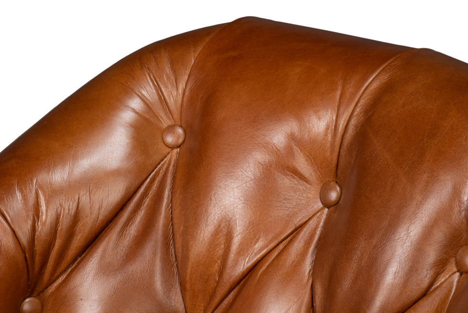 Coolidge Leather Swivel Chairhavana Brn