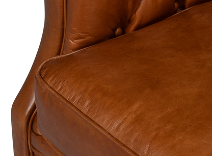 Coolidge Leather Swivel Chairhavana Brn