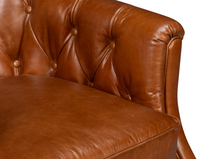 Coolidge Leather Swivel Chairhavana Brn