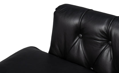 Coolidge Leather Swivel Chair Black