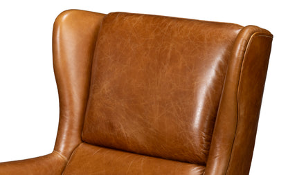 Elite Wing Lounge Chair Cuba Brown