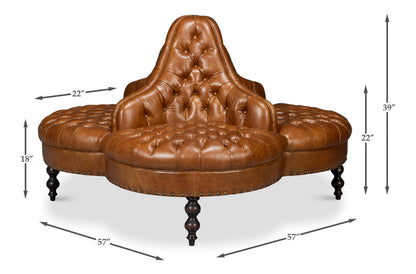 Lobby Sofa Cuba Brown