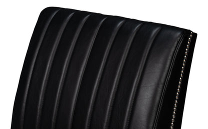Agave Slipper Chairdistilled Lthr Blk
