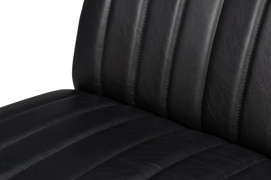 Agave Slipper Chairdistilled Lthr Blk