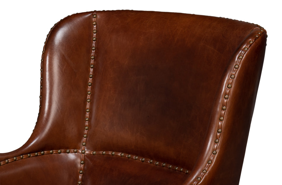 Whitney Distilled Leather Chairbrown