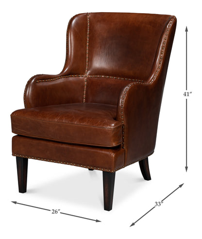 Whitney Distilled Leather Chairbrown