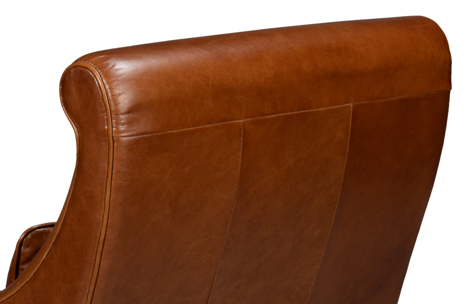 Benton Distilled Leather Chairbrown