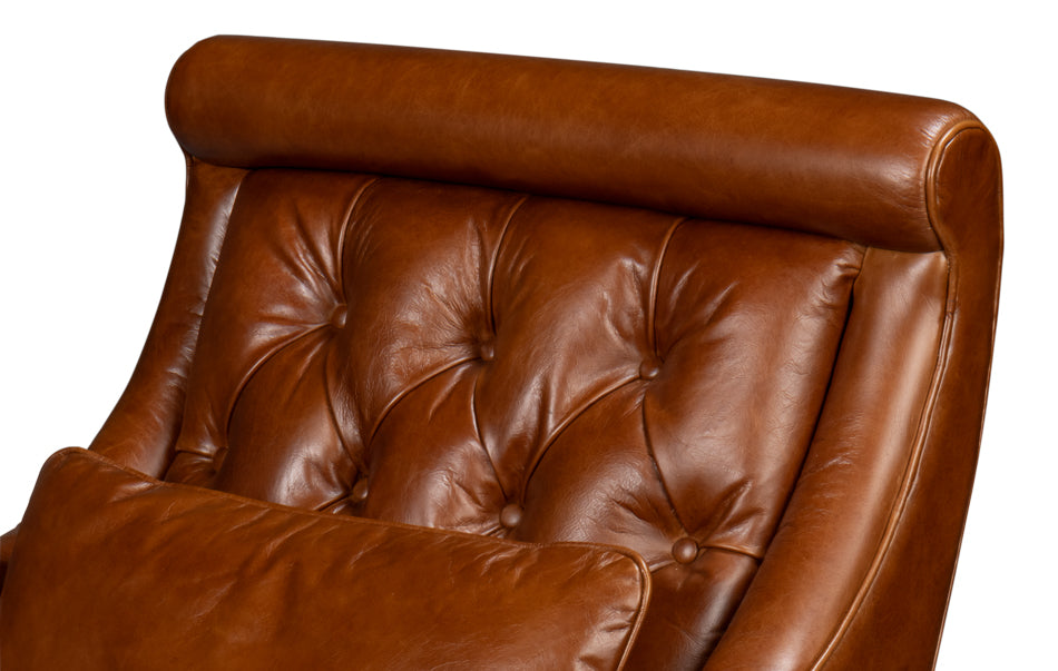 Benton Distilled Leather Chairbrown