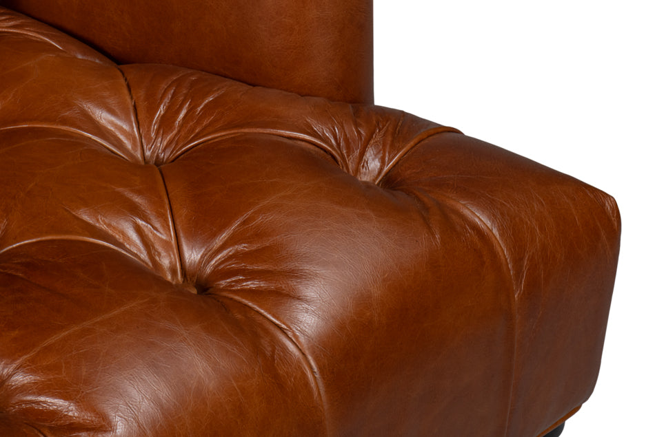 Benton Distilled Leather Chairbrown