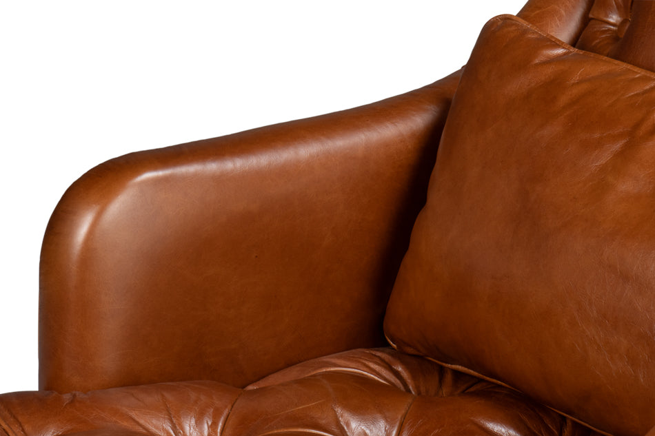 Benton Distilled Leather Chairbrown