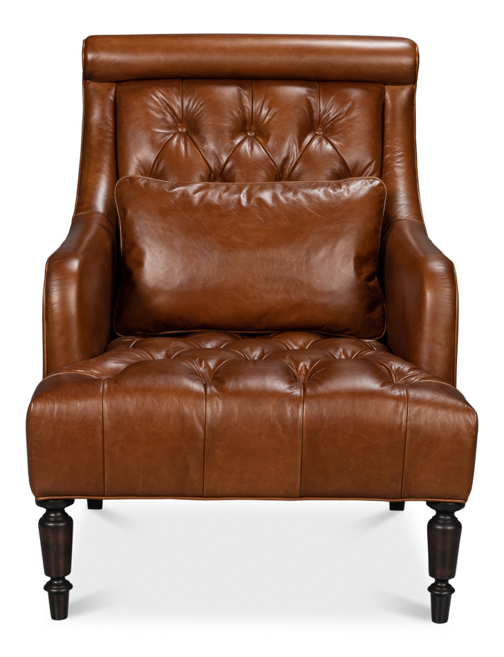 Benton Distilled Leather Chairbrown