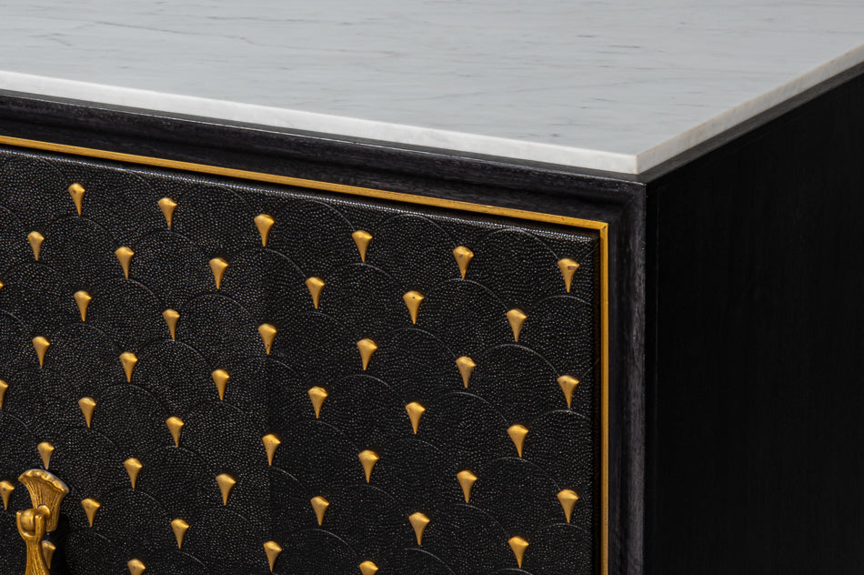 Palisade Shagreen Credenza Black