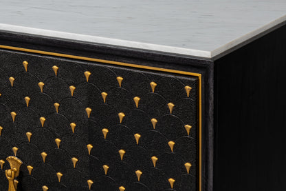 Palisade Shagreen Credenza Black