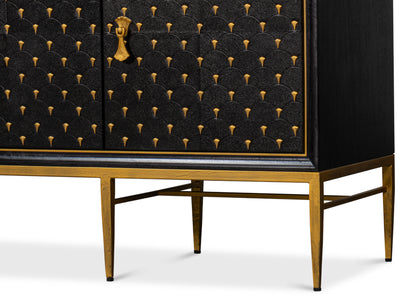 Palisade Shagreen Credenza Black
