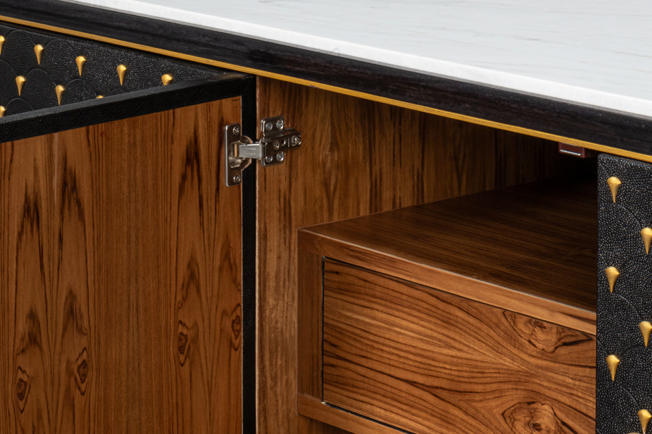 Palisade Shagreen Credenza Black