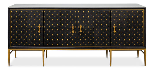 Palisade Shagreen Credenza Black