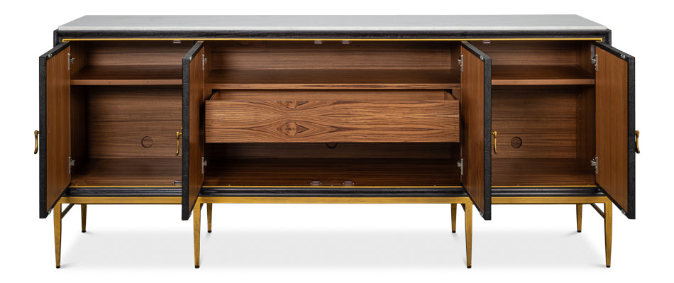 Palisade Shagreen Credenza Black