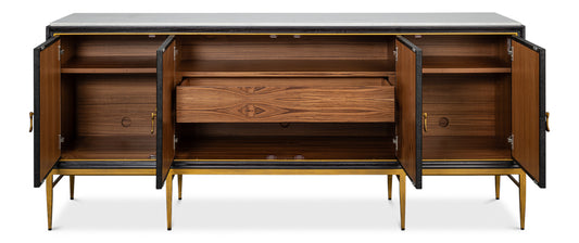 Palisade Shagreen Credenza Black