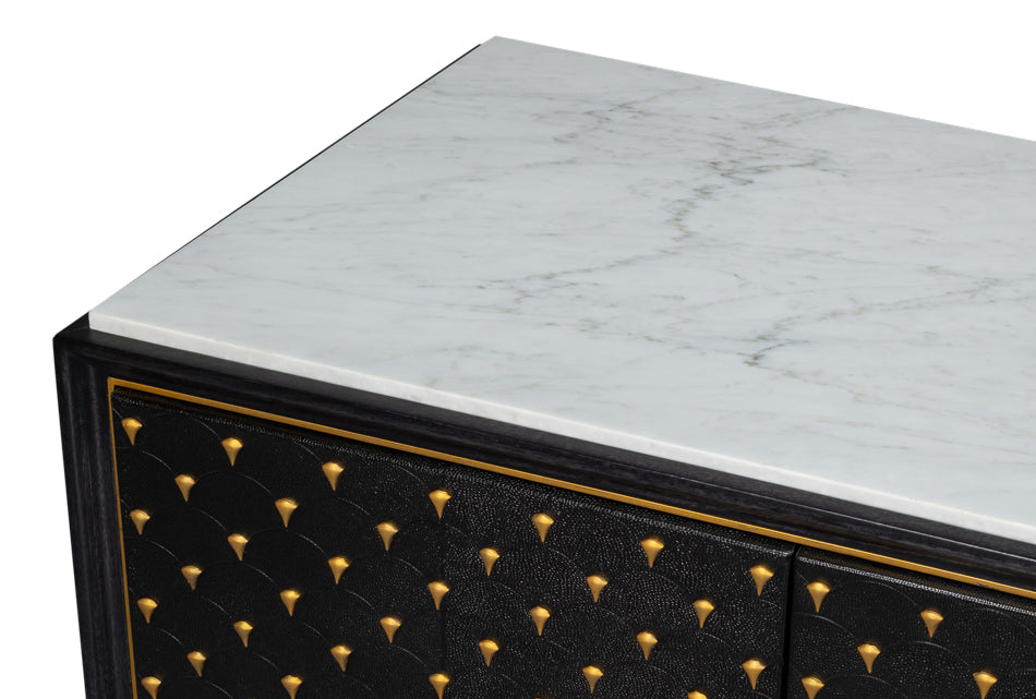 Palisade Shagreen Credenza Black