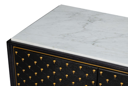 Palisade Shagreen Credenza Black