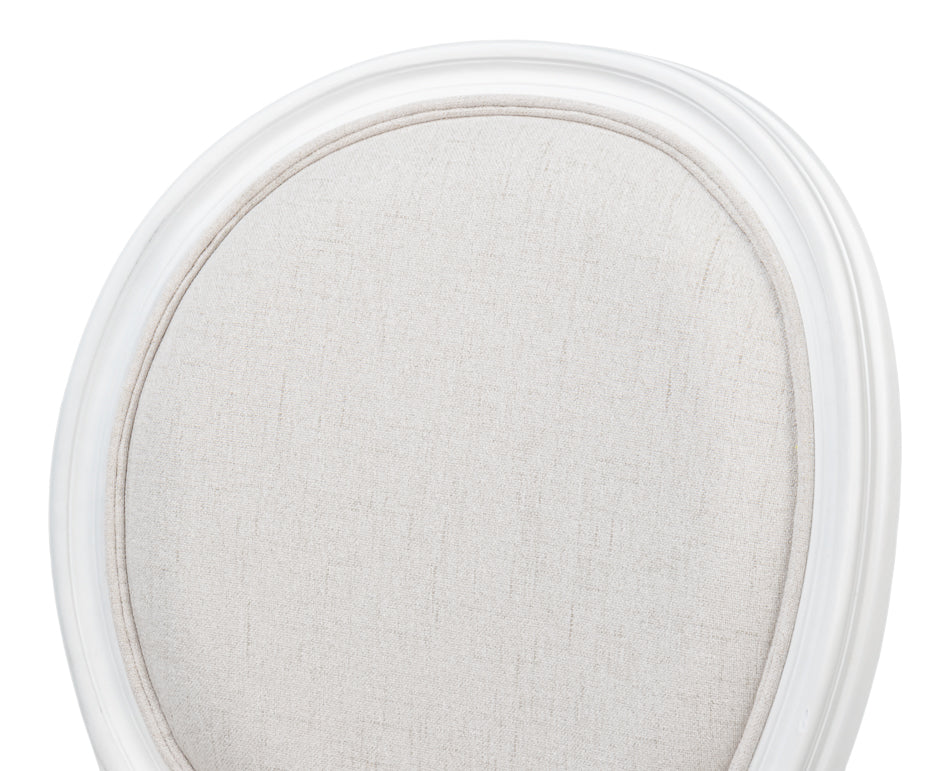 Hugo Oval Side Chair Cortina White
