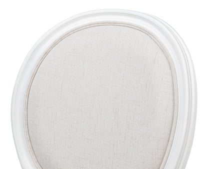 Hugo Oval Side Chair Cortina White