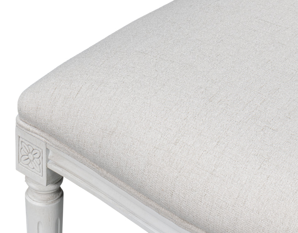 Hugo Oval Side Chair Cortina White