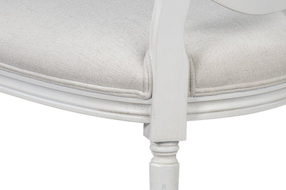Hugo Oval Side Chair Cortina White