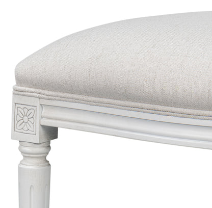 Hugo Oval Side Chair Cortina White