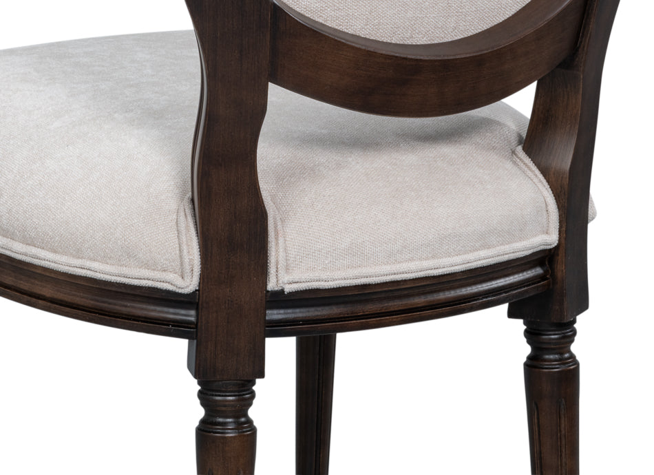 Hugo Oval Side Chairnerocream Velvet