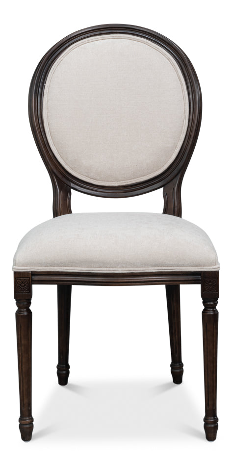 Hugo Oval Side Chairnerocream Velvet