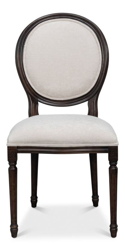 Hugo Oval Side Chairnerocream Velvet