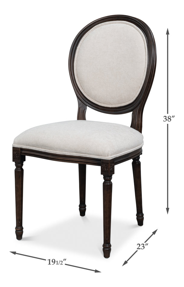 Hugo Oval Side Chairnerocream Velvet