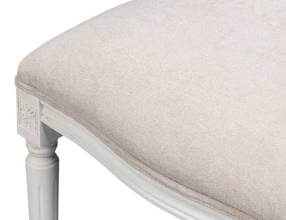 Hugo Oval Side Chaircortina White