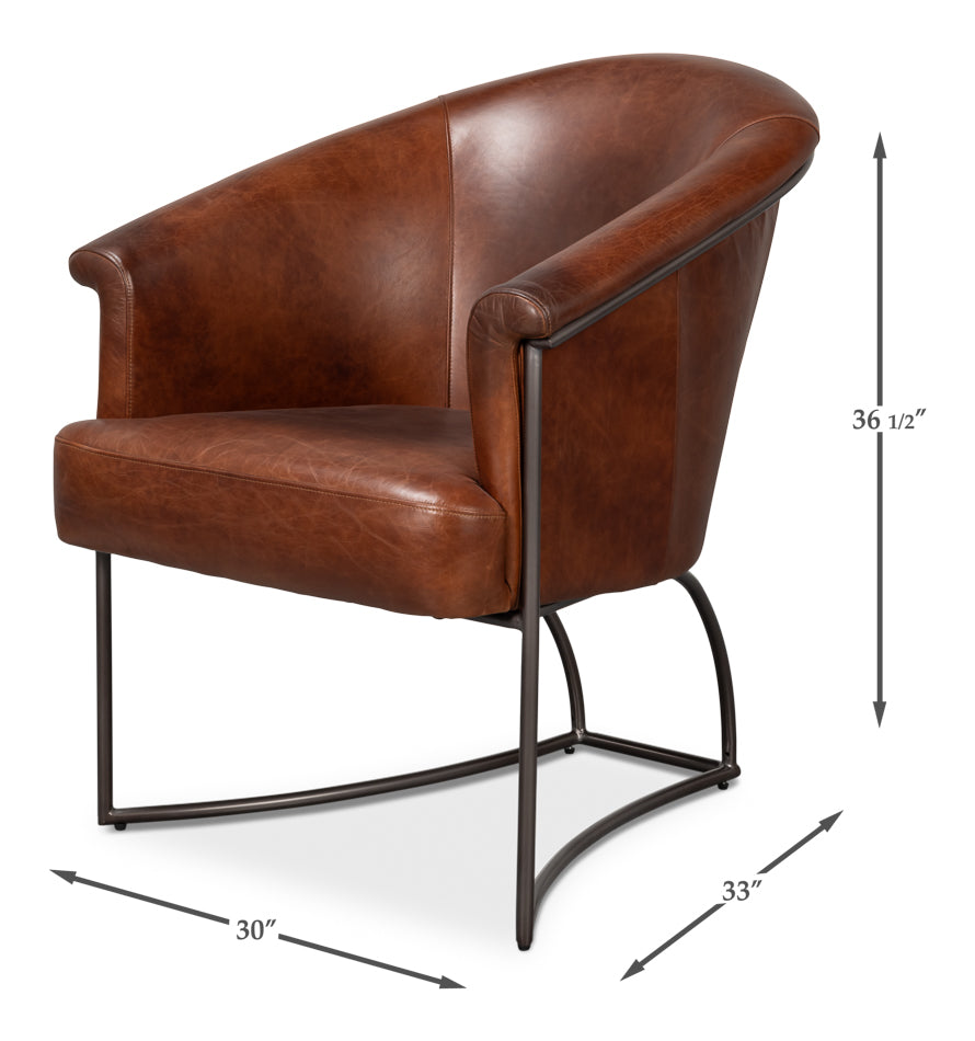 Nagel Distilled Leather Chairbrown