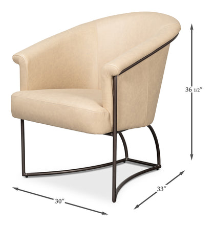 Nagel Distilled Leather Chairwhite