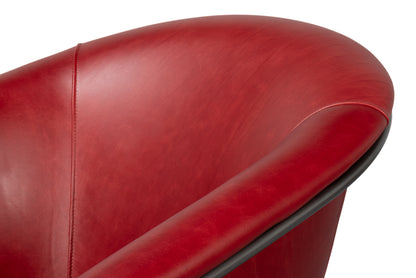 Nagel Distilled Leather Chairnew Rouge