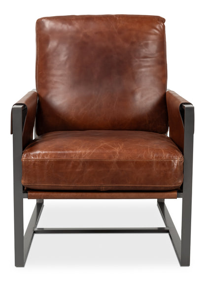 Edmonds Distilled Leather Chairbrown