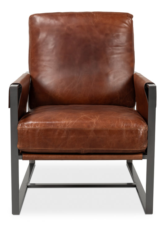 Edmonds Distilled Leather Chairbrown