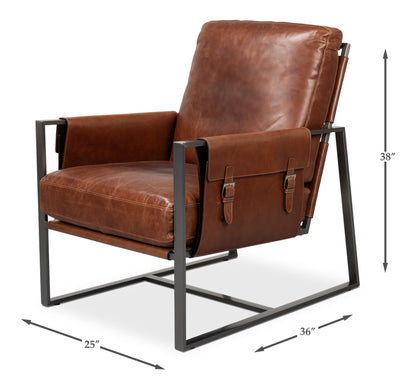Edmonds Distilled Leather Chairbrown