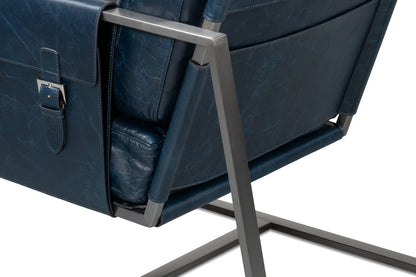 Edmonds Distilled Leather Chairblue