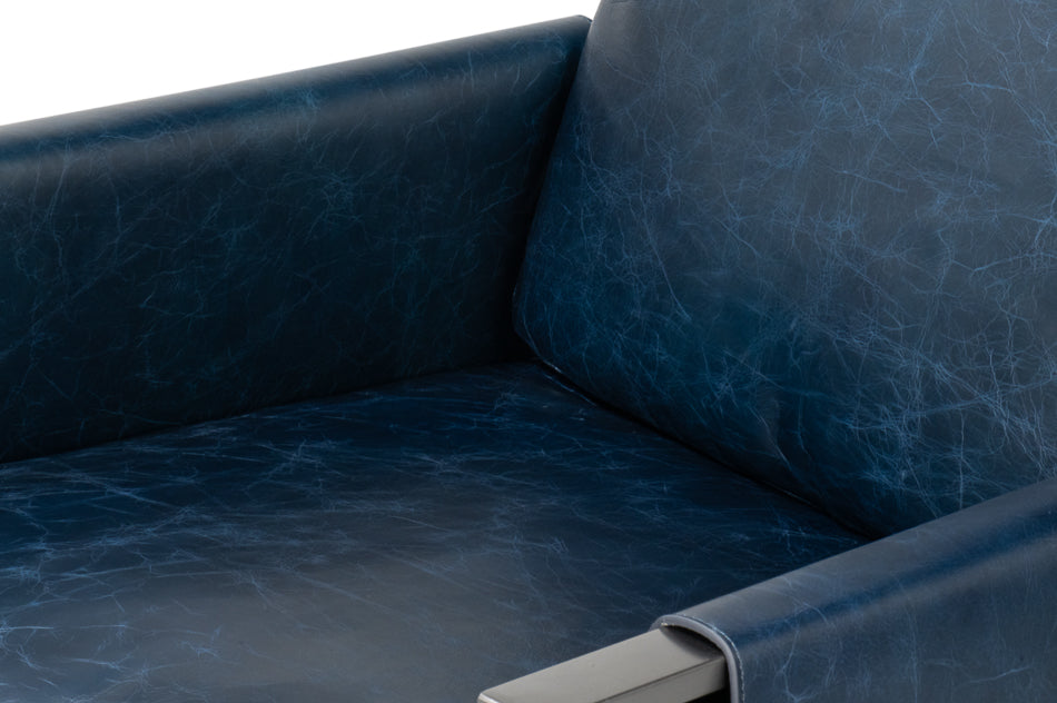 Edmonds Distilled Leather Chairblue