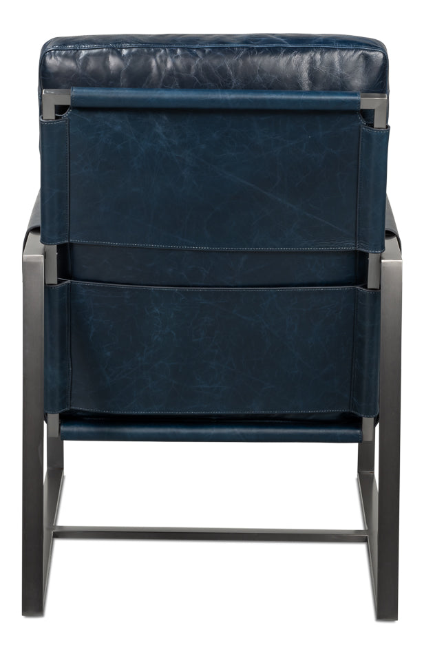 Edmonds Distilled Leather Chairblue